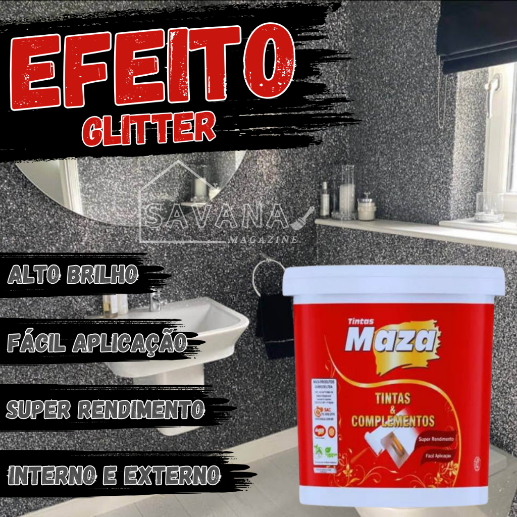 Resina Efeito Glitter Maza Para Tintas 900Ml Shopee Brasil