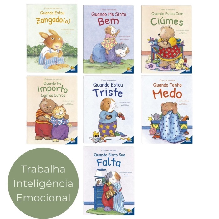 Coleção Inteligência Emocional 7 livros Idade 3 Como me sinto