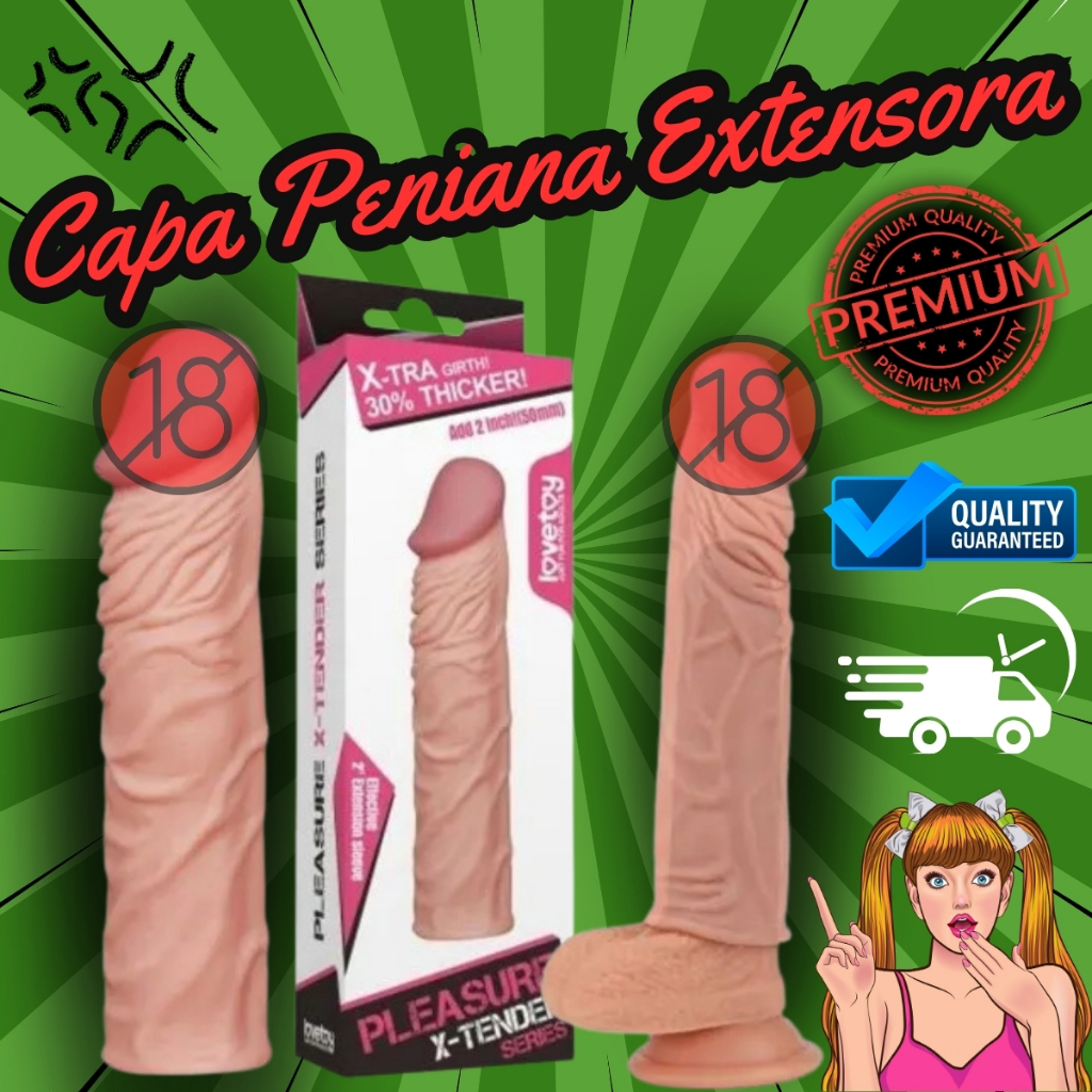 Capa Peniana Extensora Textura Realista Grossa Sex Shop Shopee Brasil