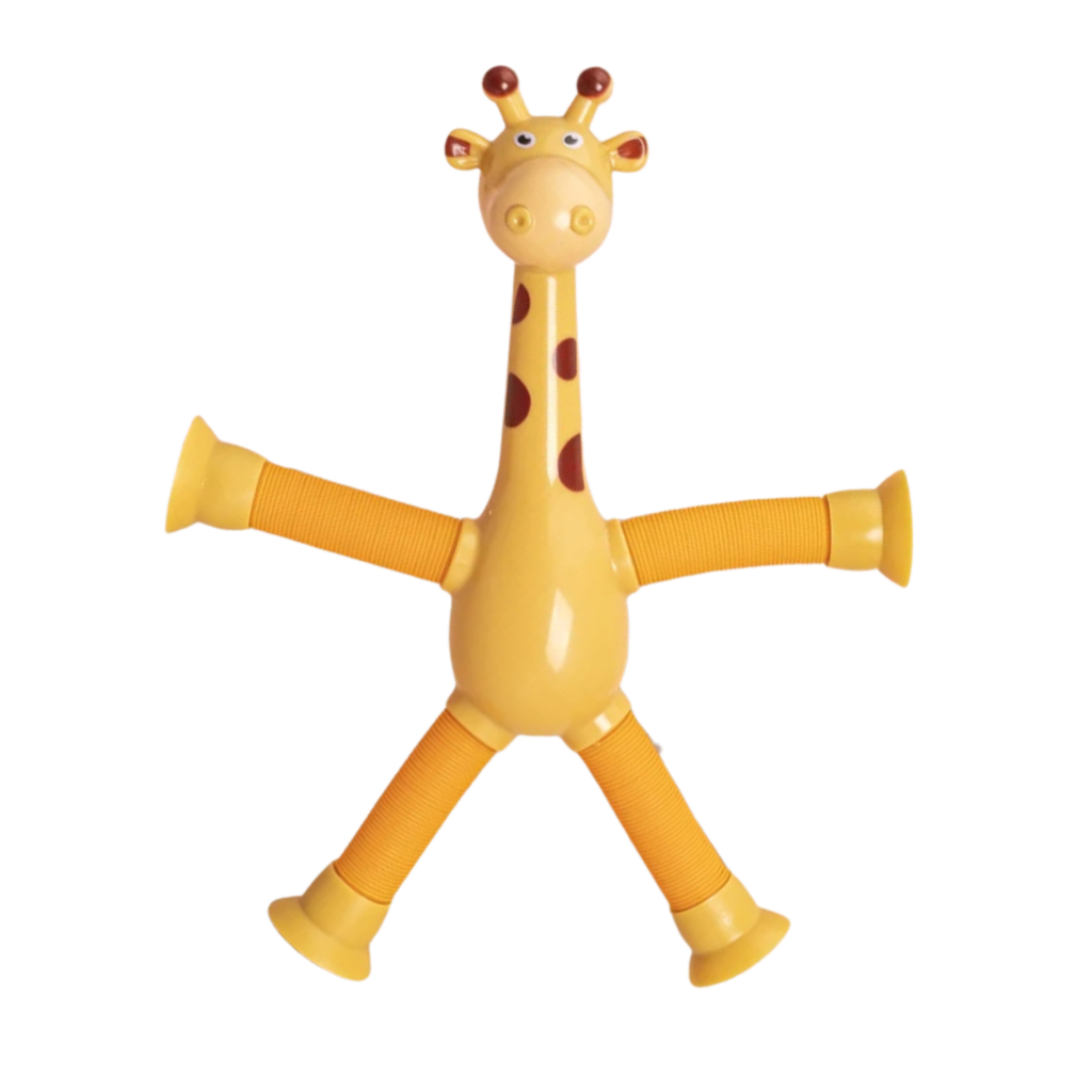 Kit Girafas Estica E Gruda Pop It Tubo Tiktok Luz Brinquedo Para