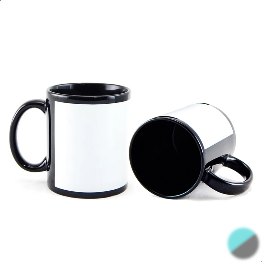 Caneca Sublima O Preta Tarja Faixa Branca Para Ml Shopee Brasil