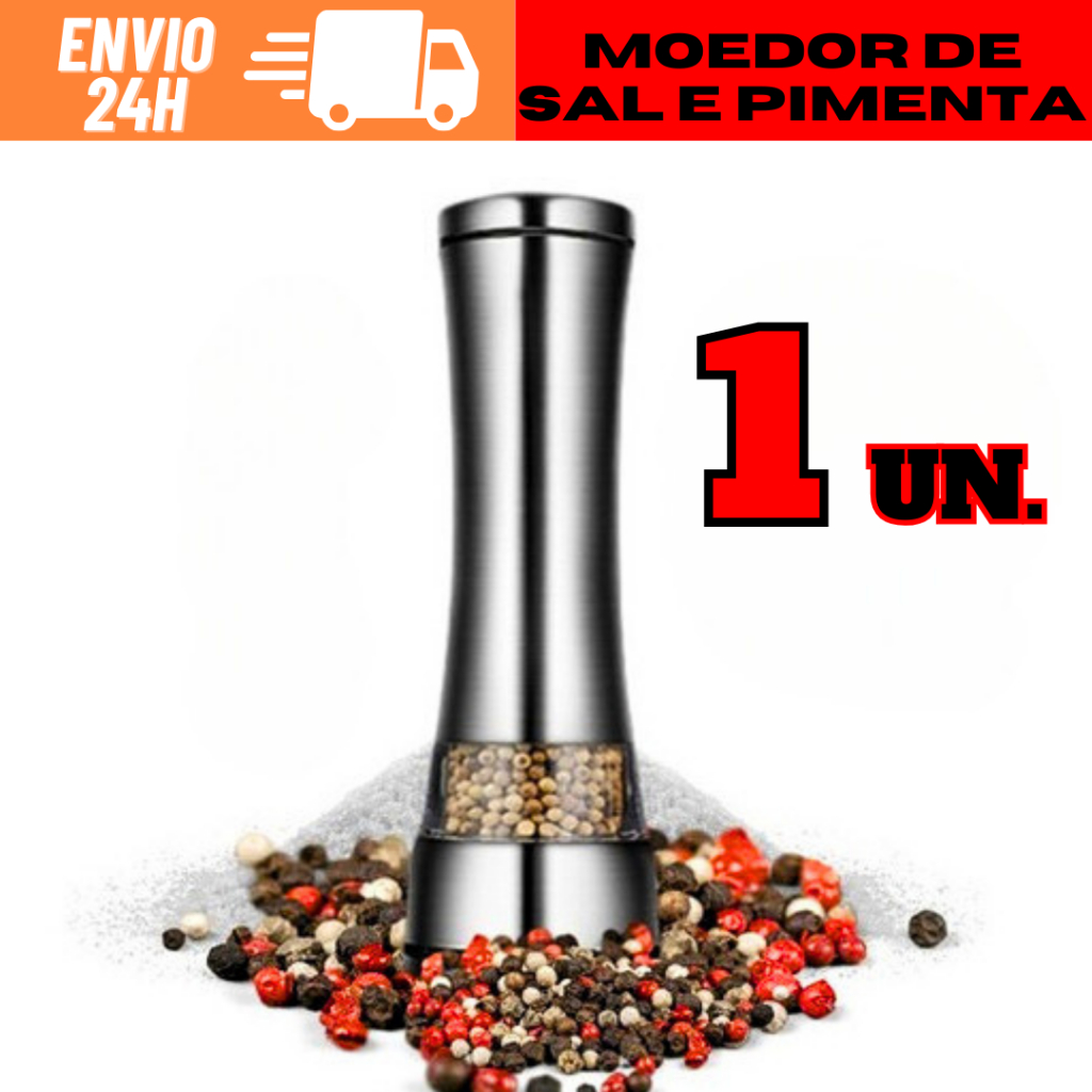 Moedor Manual De Pimenta E Sal De Inox Moedor De Sal E Pimenta Gourmet