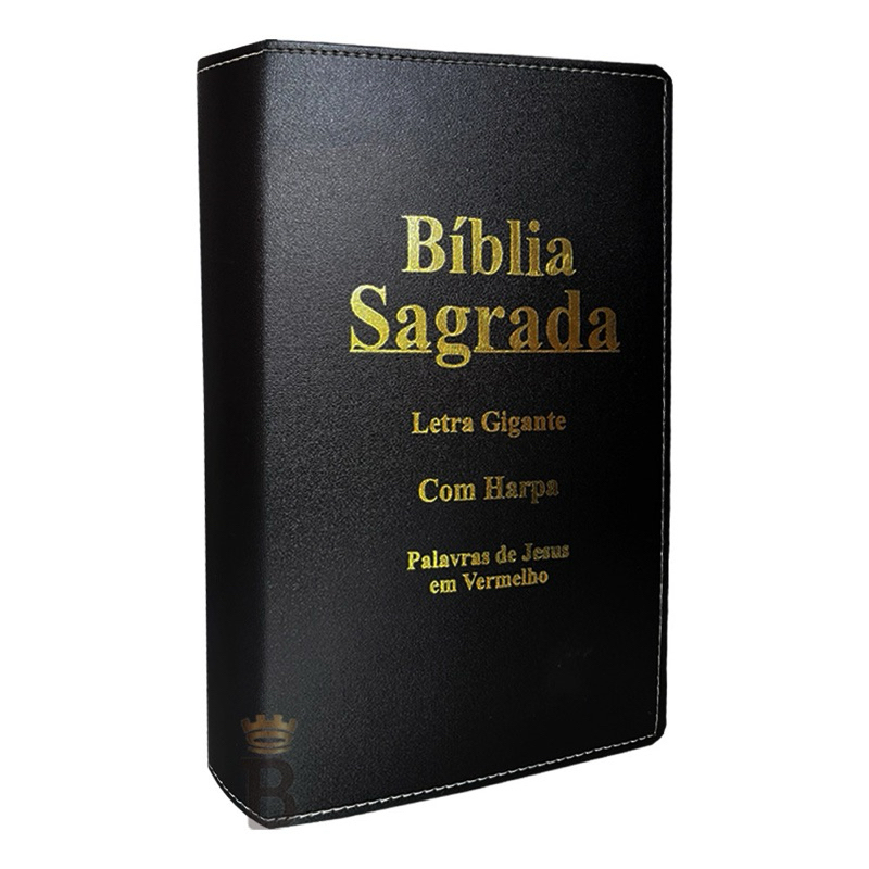 Biblia Sagrada Letra Gigante Luxo Popular Preta Harpa Rc