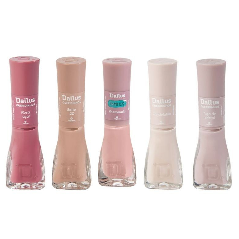 Dailus Kit Esmaltes Em Tons De Rosa E Nude Shopee Brasil