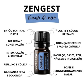 Óleo Essencial ZenGest 100 Natural Original Digestivo 5ml Shopee Brasil