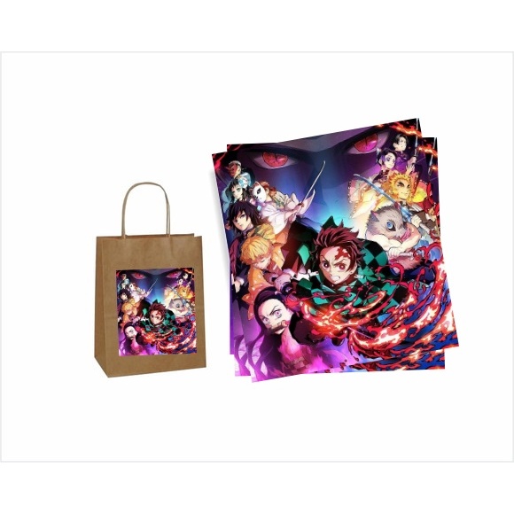 Rótulo Adesivo para Sacolinha Demon Slayer Kimetsu no Yaiba Shopee Brasil