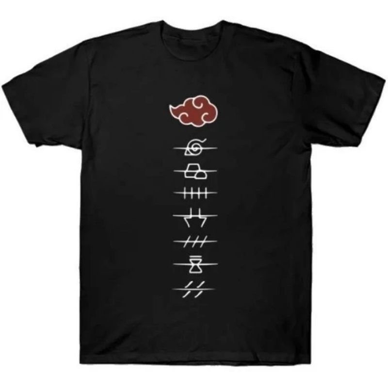 Camiseta Naruto Akatsuki Camisa Algodão Unissex Desenho Infância Anime