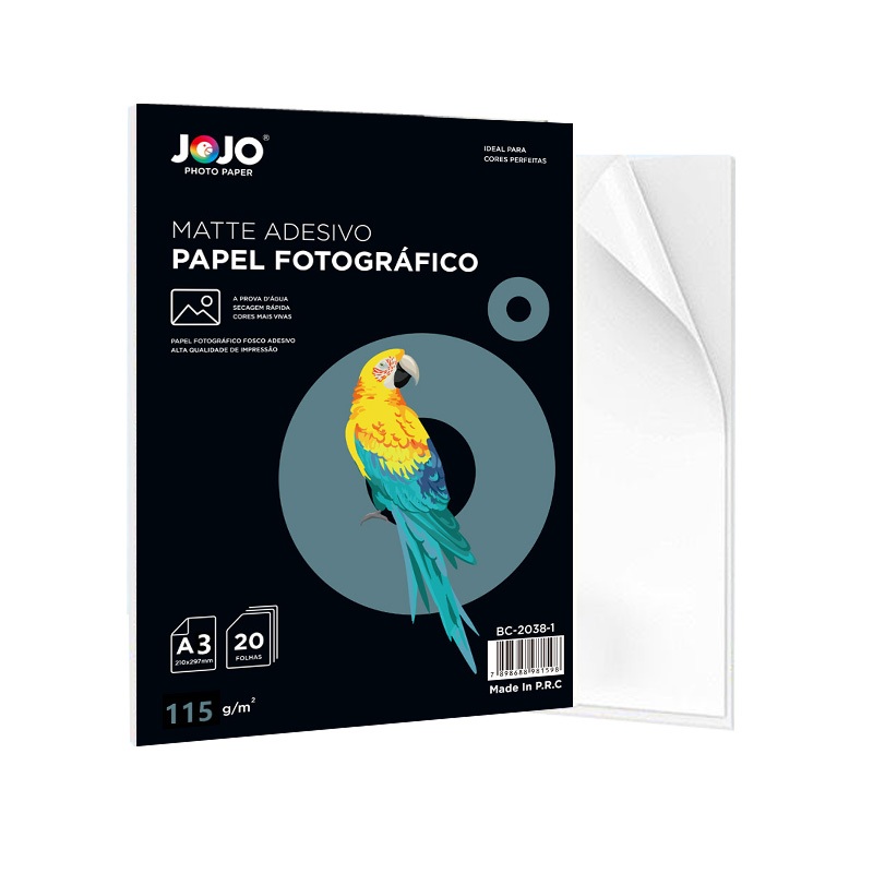 Folhas Papel Fotogr Fico G Matte Adesivo Fosco A Premium Line A