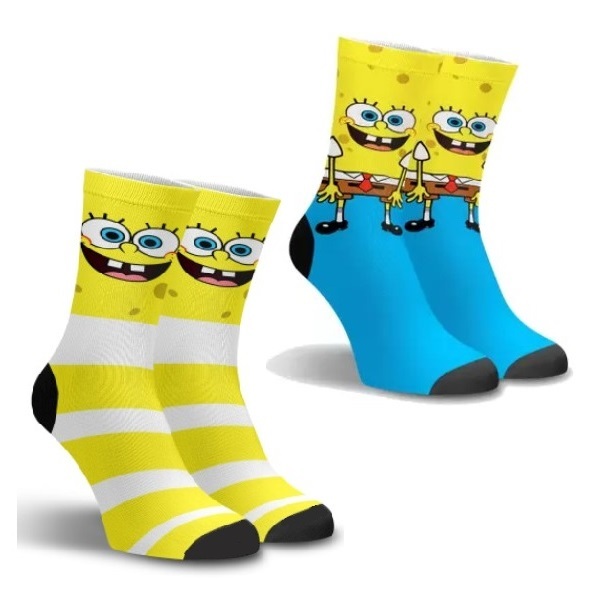 2 3 Pares De Meias Esportivas Bob Esponja Big Star Octopus Meia