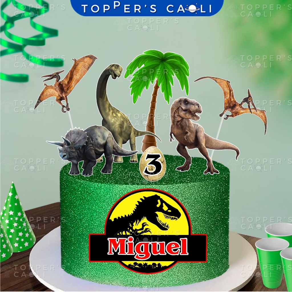 Topo De Bolo Dinossauro Rex Topper Personalizado Decora O Festa