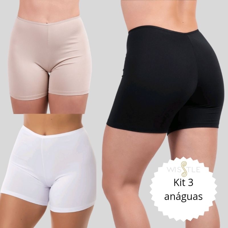 Kit An Guas Shortinho Segunda Pele Calcinha Modeladora Short Intimo