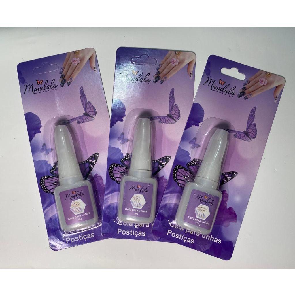 Cola Pincel Para Unhas Postiças Tips Acrigel Porcelana Fibra