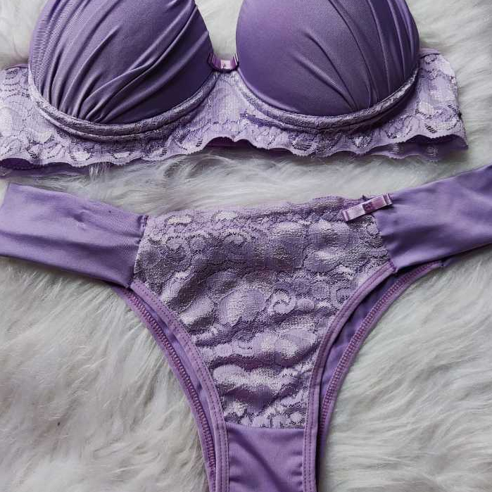 Conjunto Lingerie Calcinha E Suti Bojo Franzido E Pala Shopee Brasil