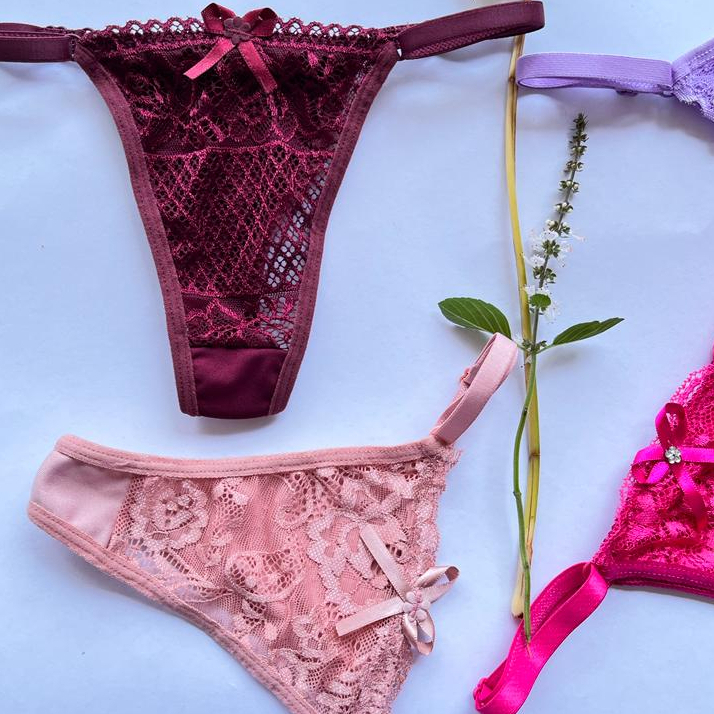 KIT 10 Calcinhas Renda E Regulagem Na Lateral Lingerie Shopee Brasil