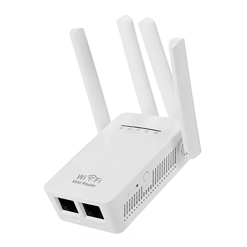 Repetidor WiFi 1200M Wireless Roteador 4 Antenas Amplificador De Sinal