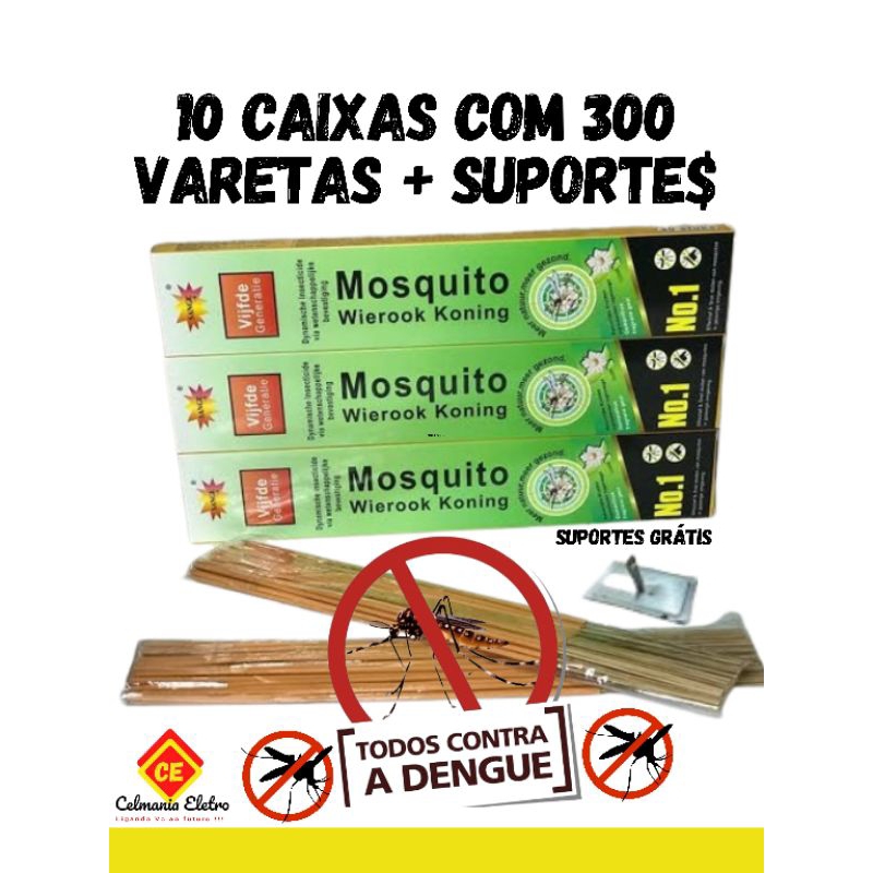 Varetas Incenso Natural Repelente Mata Mosquitos Pernilongos