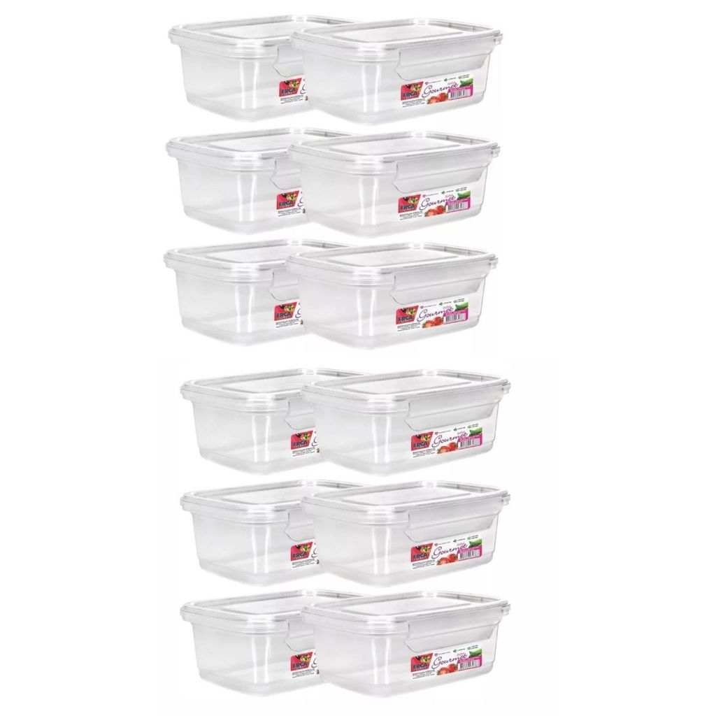 Kit c 12 Marmitas Fitness Freezer E Microondas Potes Plásticos