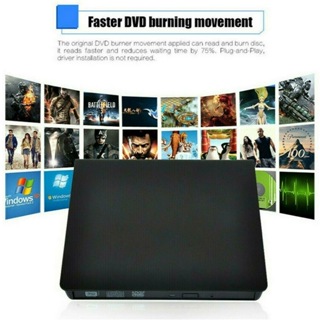 Leitor E Gravador Cd Dvd Externo Slim Preto Usb 3 0 P Pc Shopee Brasil