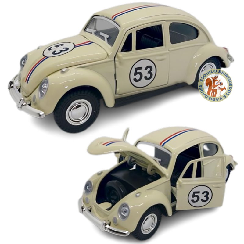 Carro Miniatura Fusca Herbie Abertura De Capo Portas E Fric O