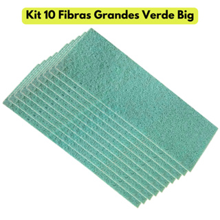 Kit Fibras Big Verde Grande Uso Geral Para Mop Rodo Suporte Lt