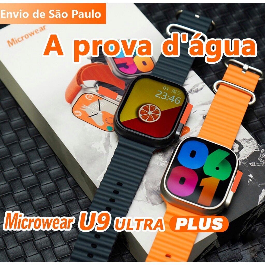 Microwear Smartwatch Relógio Inteligente Ultra 9 PLUS Para U9 Homens