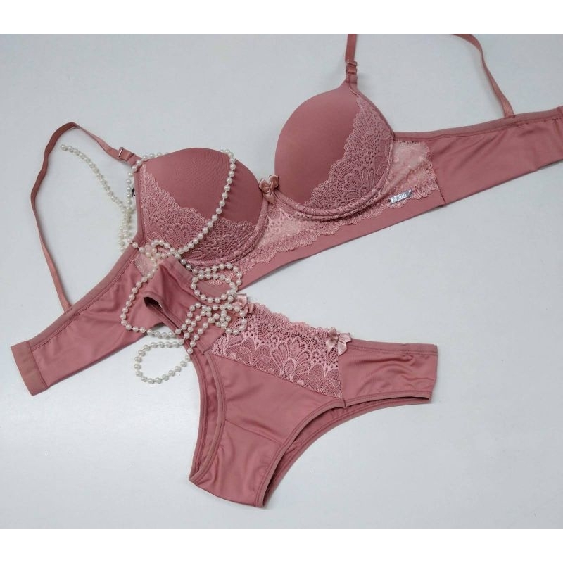 conjunto lingerie bojo luxo renda sutiã e calcinha Shopee Brasil