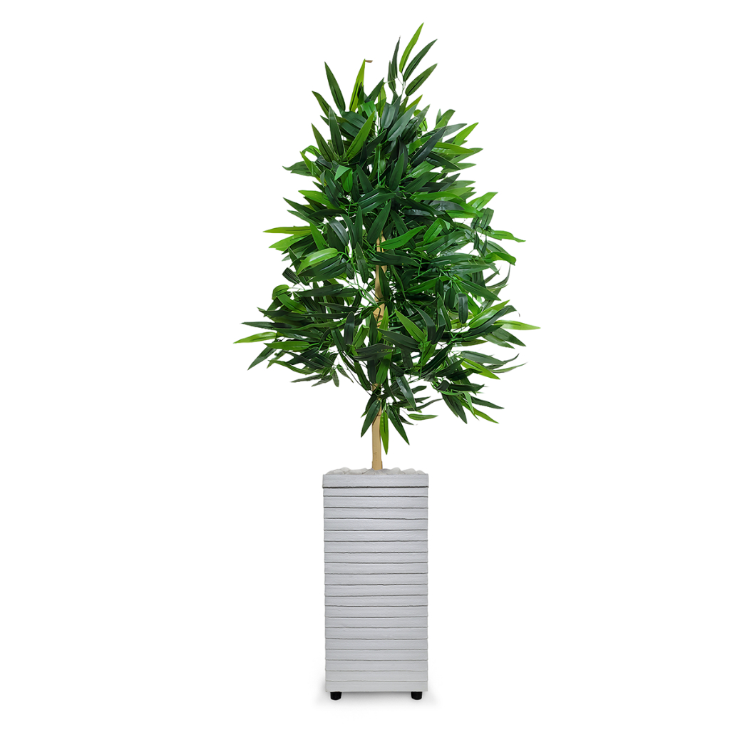 Planta Bambu Da Sorte Artificial Grande Vaso Decorativo Enfeite