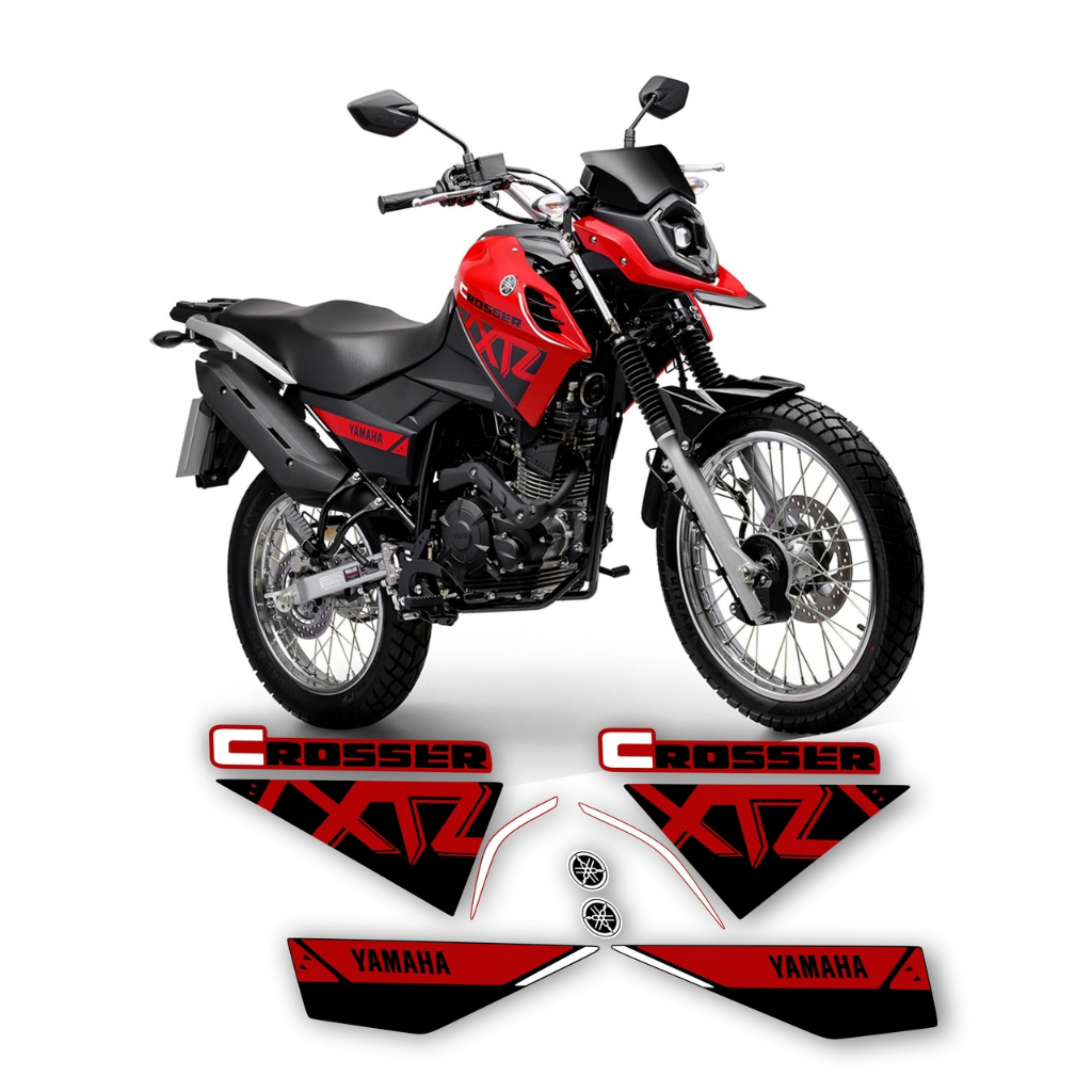 Kit Faixas Adesivos Yamaha Xtz Crosser 150 S 2022 2023 Cores Laminado