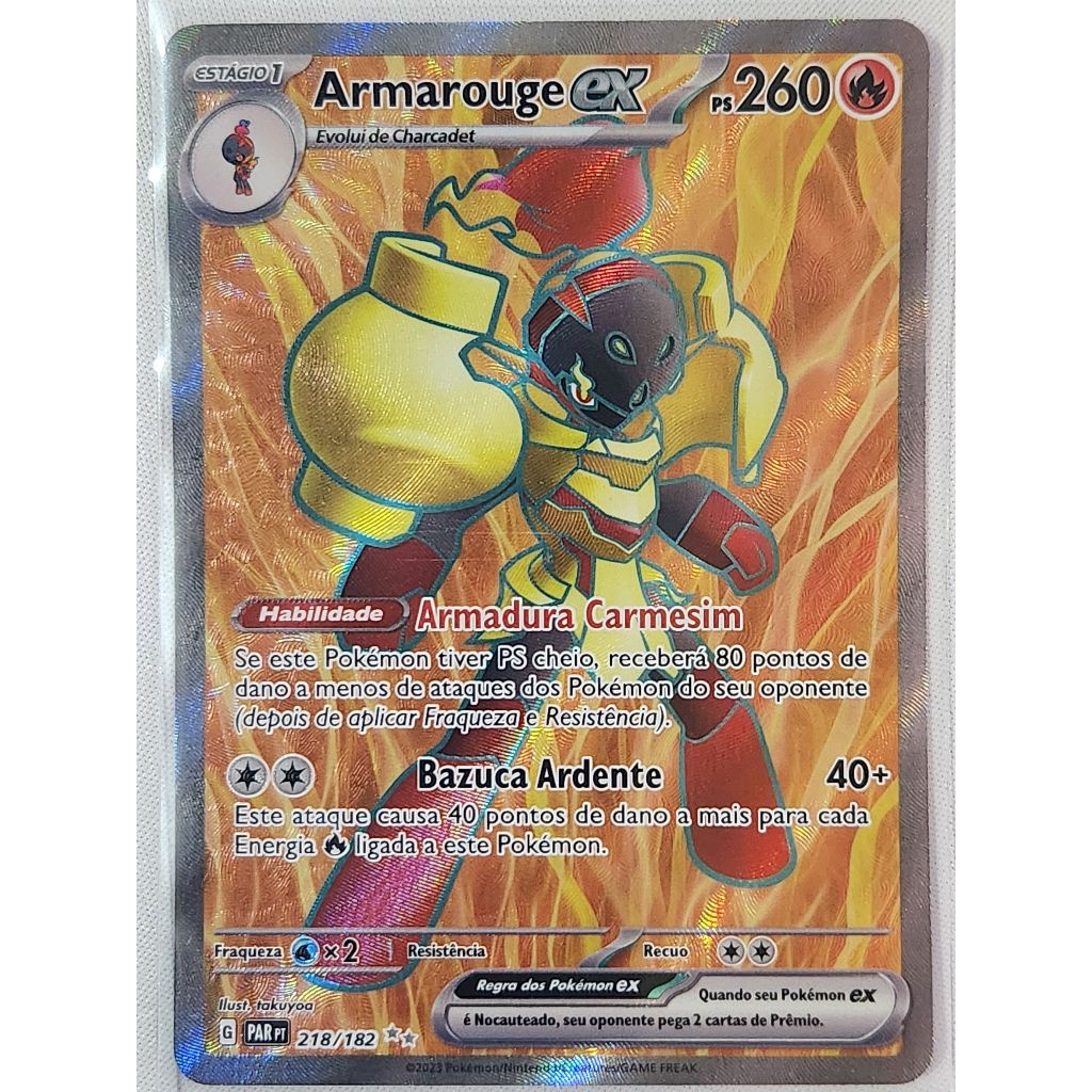 Carta Pokemon Armarouge Ex Par Shopee Brasil