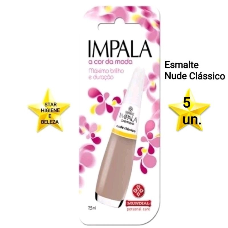 Esmalte Nude Clássico Cremoso 7 5ml 5 unidades Shopee Brasil