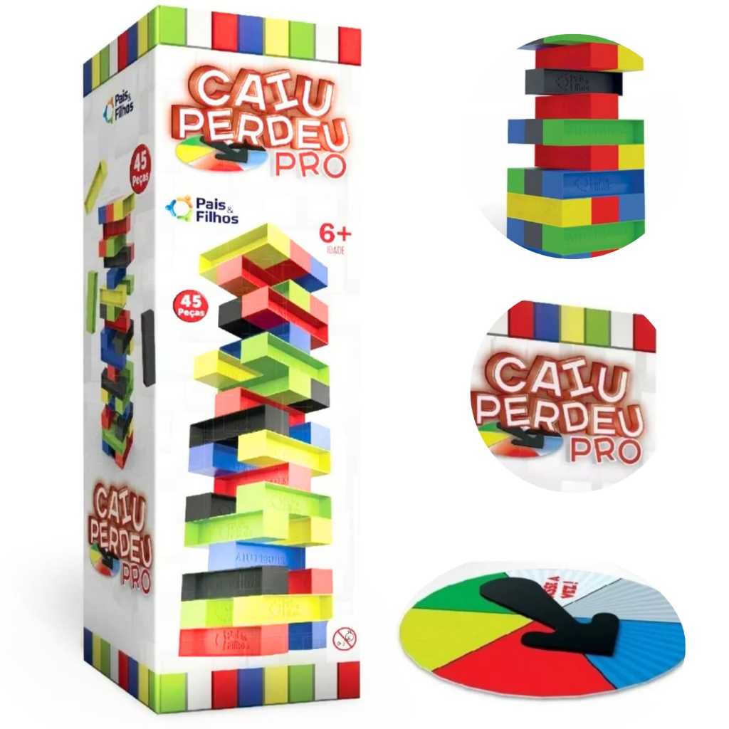 Jogo De Mesa Caiu Perdeu Pro Jenga De Madeira Terremoto Torre Brinquedo