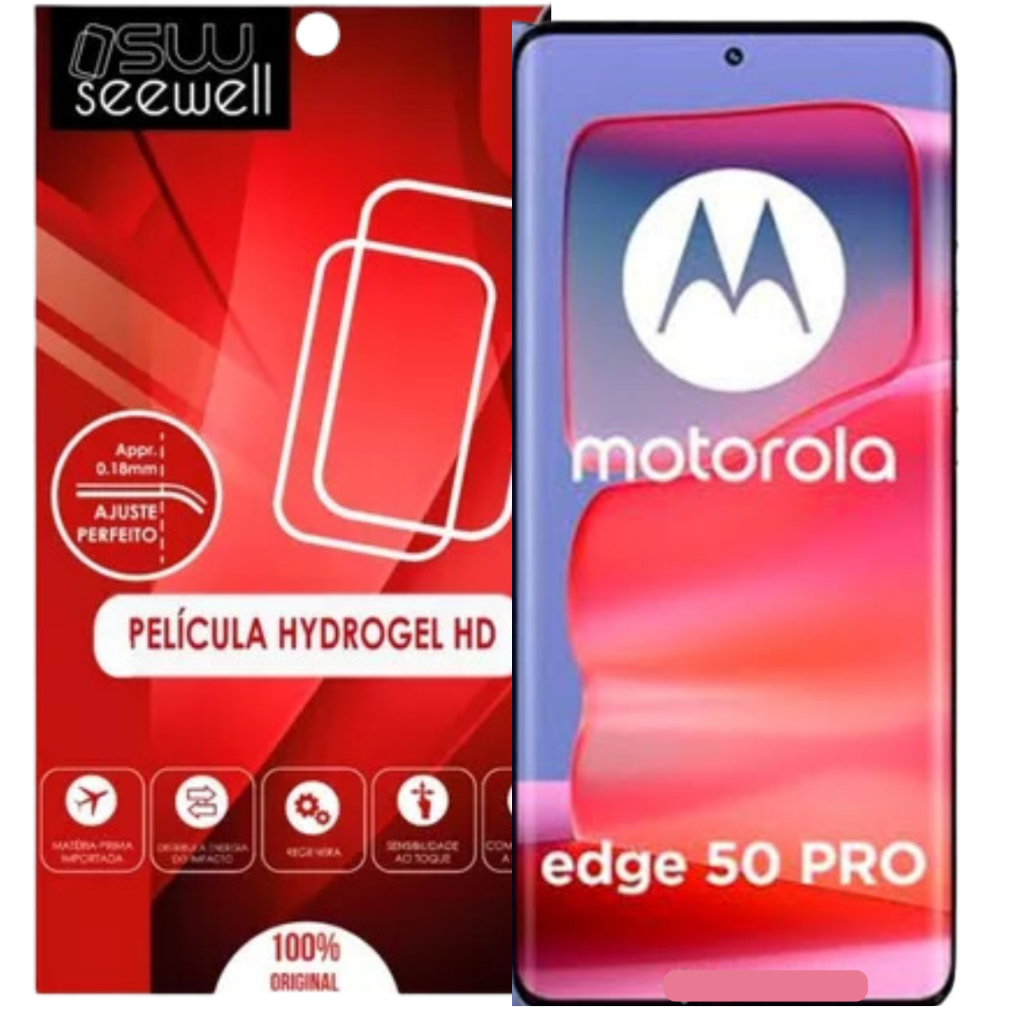 Pel Cula Gel Hidrogel Hd Frontal Protetor De Tela Motorola Moto Edge