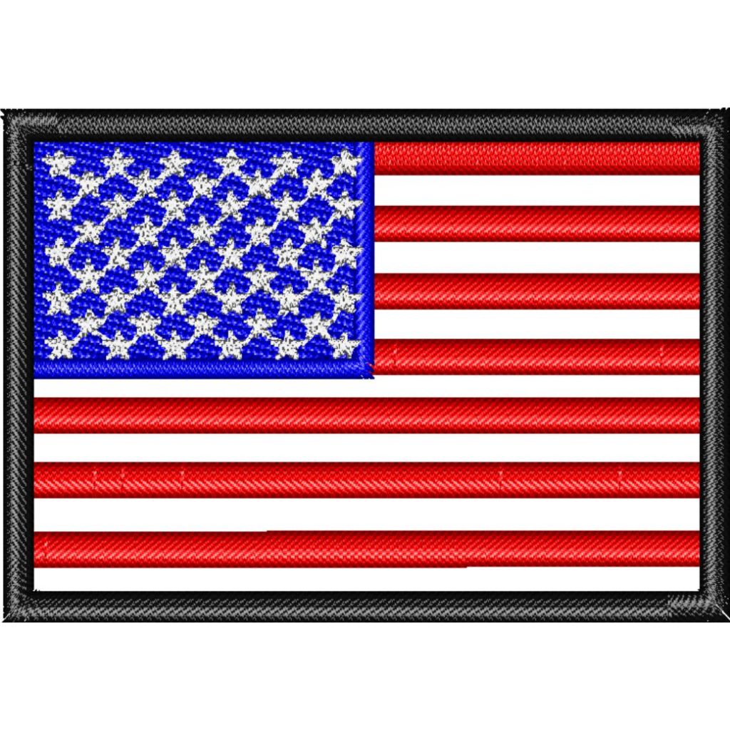 Patch Bordado Bandeira Dos Estados Unidos Eua X Cm