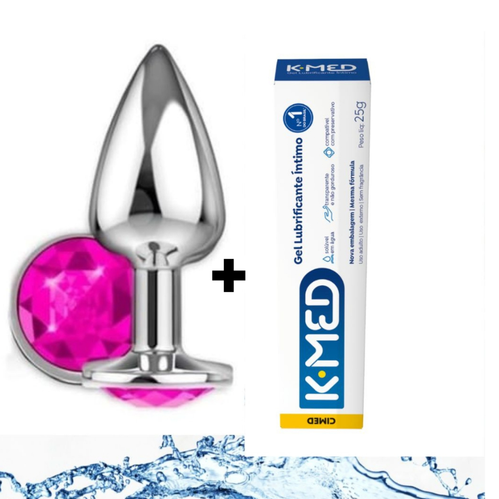 Kit Sex Shop Lubrificante Intimo Anal Gel K Med Plug Anal P