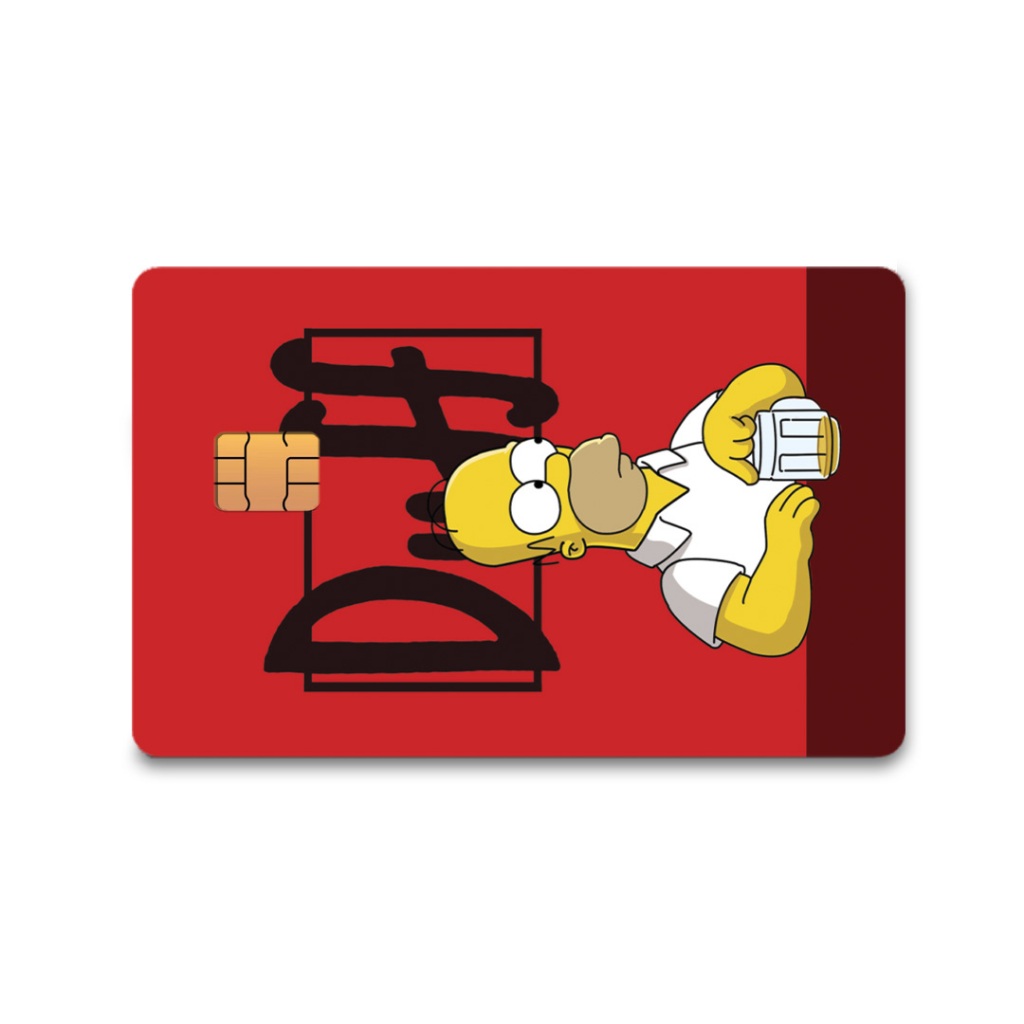 Adesivo Skin Cart O De Cr Dito E Debito Homer Simpsons Duff Vermelho