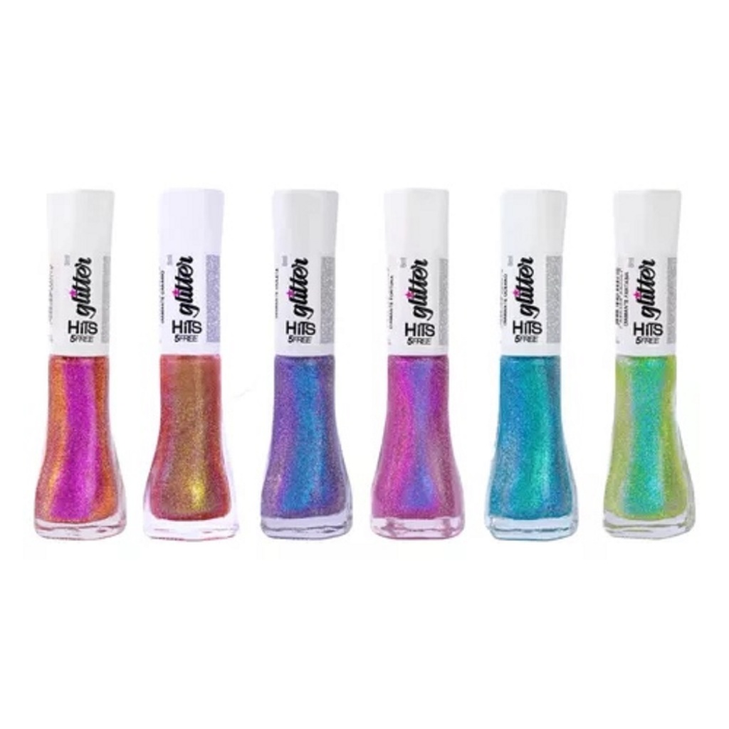 Kit Esmalte Hits Glitter Refletivo Diamante Multichrome Shopee Brasil