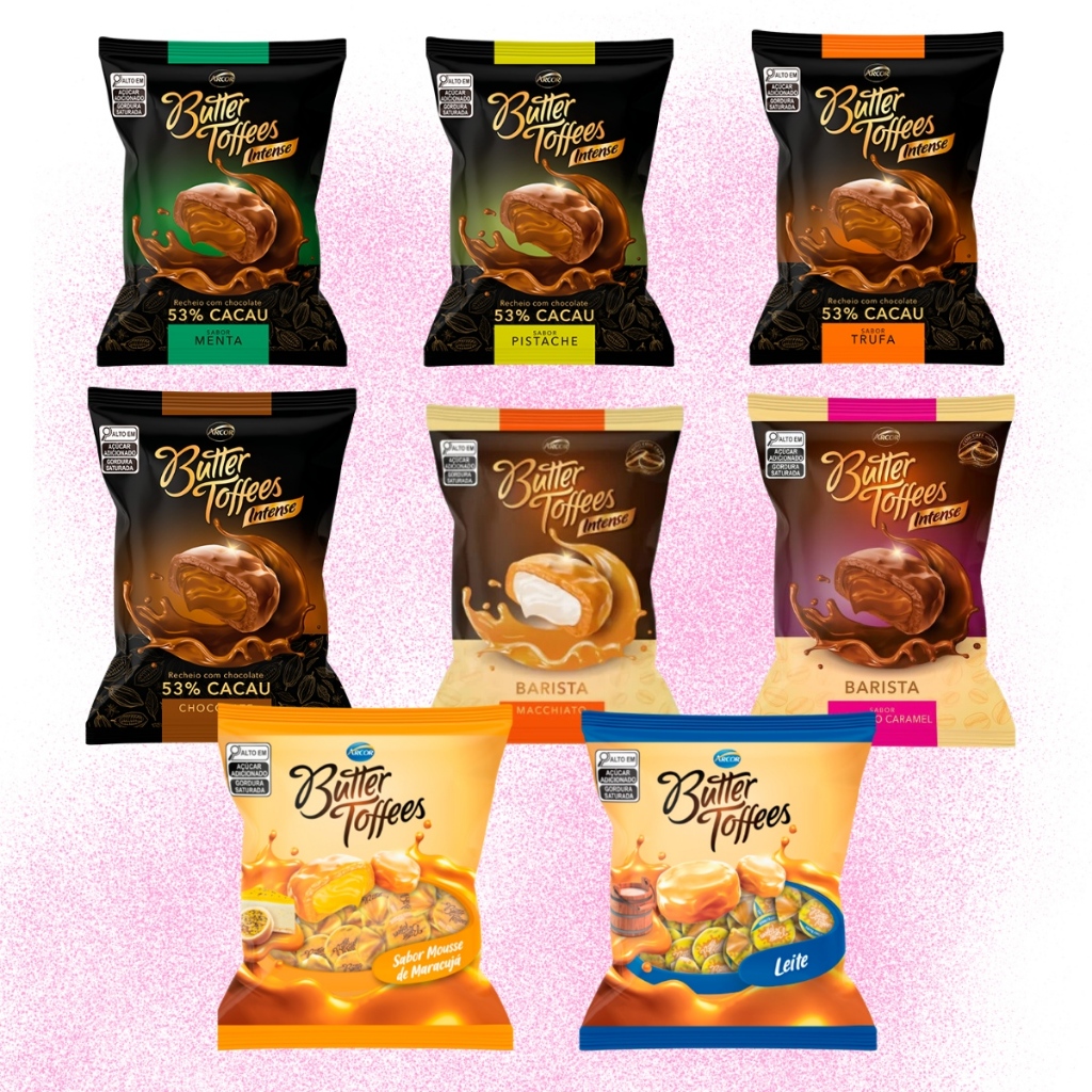 Bala Butter Toffees G Arcor Escolha O Sabor Shopee Brasil