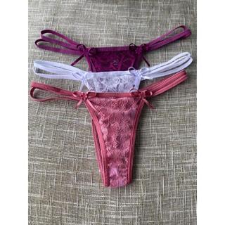 Kit 05 Calcinha Tanga Sexy Fio Dental Renda Feminina Lindas Lingerie