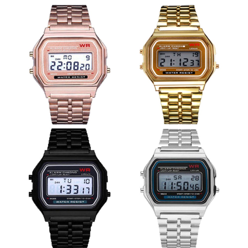 Rel Gio Tipo Casio Cassio Retro Retro Digital Led Unissex Masculino