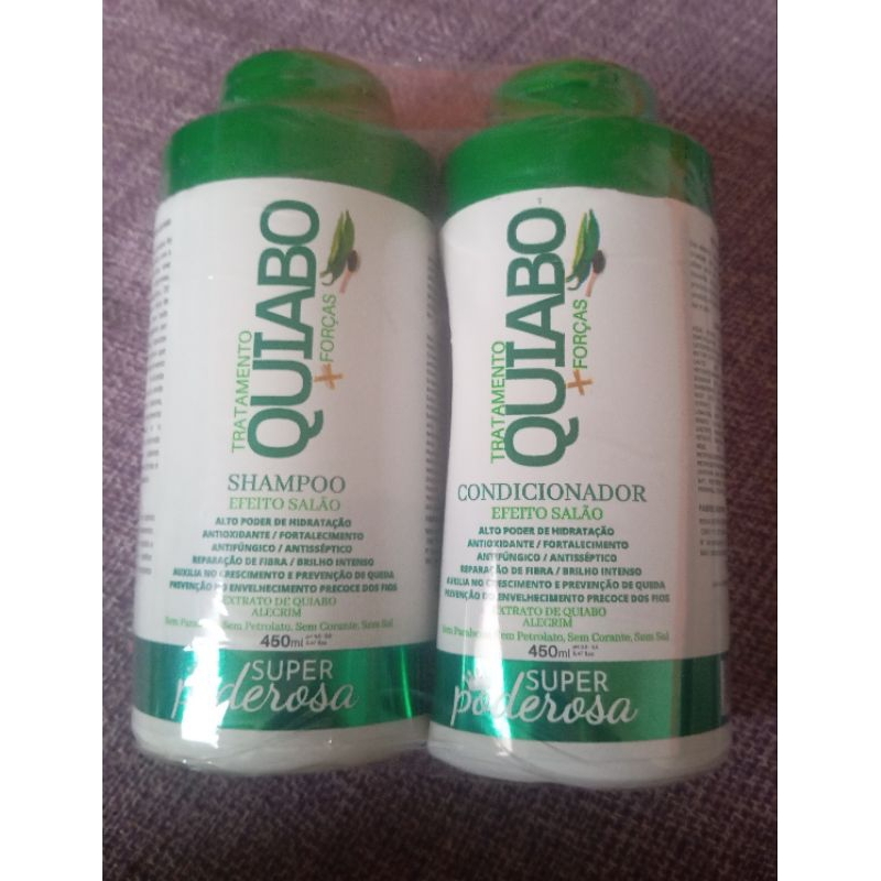 Kit Shampoo Condicionador Extrato De Quiabo E Alecrin 450ml Shopee