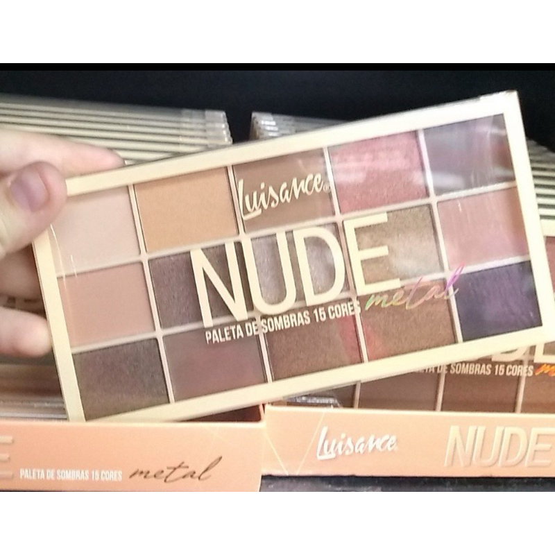 Paleta De Sombra Nude 15 Cores Metal Da Luisance Shopee Brasil