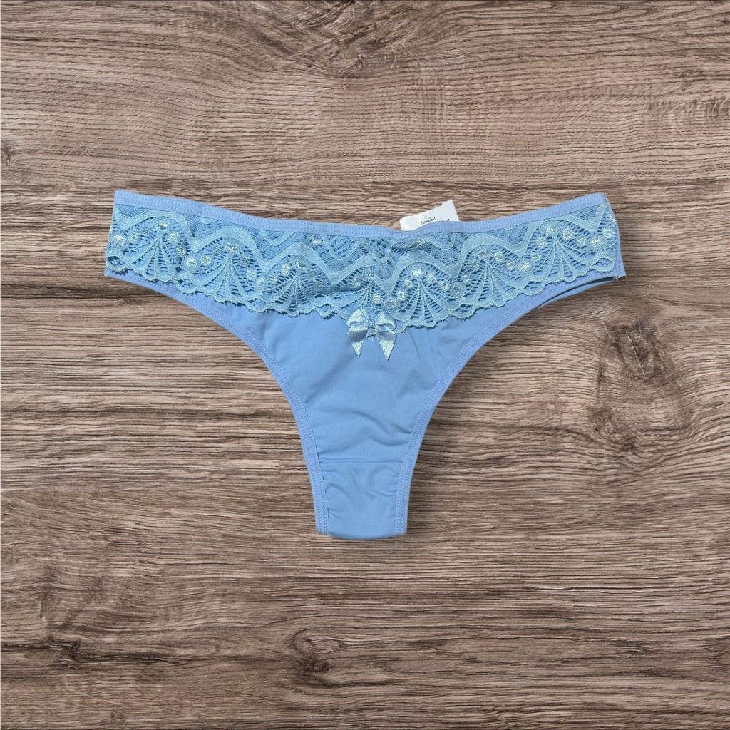 Kit 5 Calcinha Microfibra Rendada Lingerie Feminina Detalhes Em Renda
