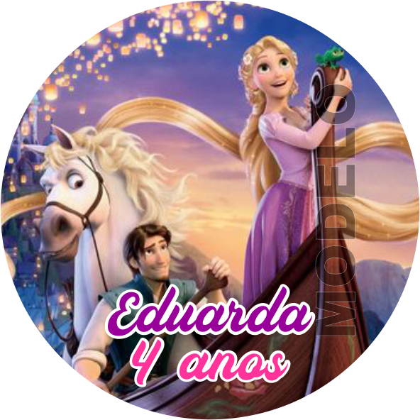 15 Adesivos Latinha ou Pirulito Rapunzel Etiqueta Rótulo