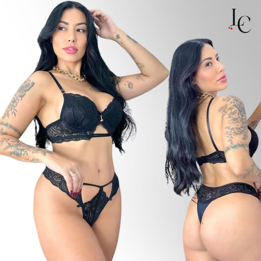 Conjunto Lingerie Bojo Aro Rendado Sexy Fio Duplo Shopee Brasil