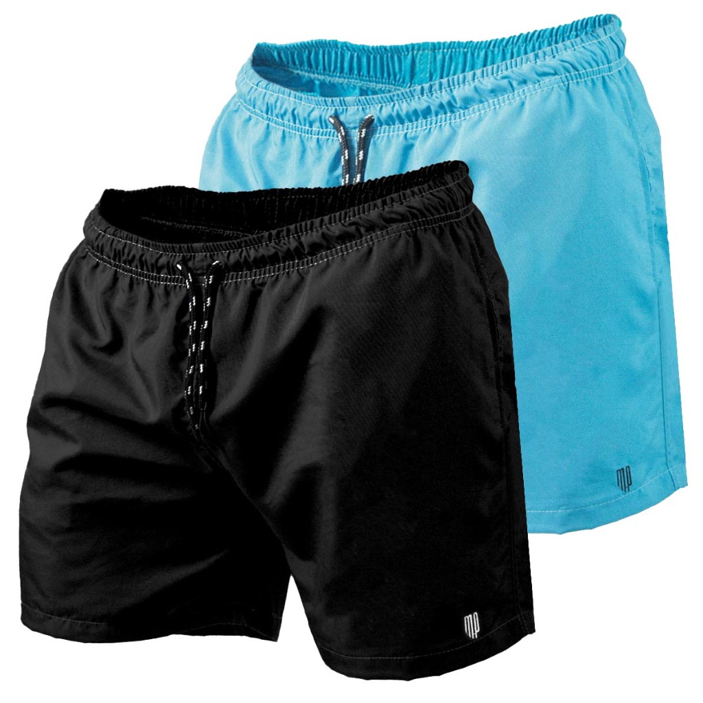 Kit Short Masculino Tactel Piscina Praia Bermuda De Academia