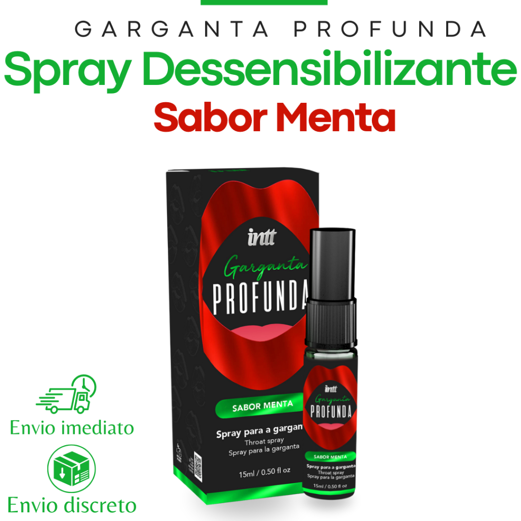 Spray Dessensibilizante Garganta Profunda Para Sexo Oral Sabor Menta Ml Sex Shop Intt