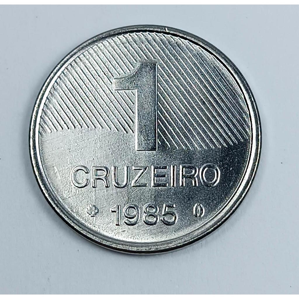 BRASIL 1985 1 CRUZEIRO FAO CANA DE AÇÚCAR INOX MOEDA ANTIGA