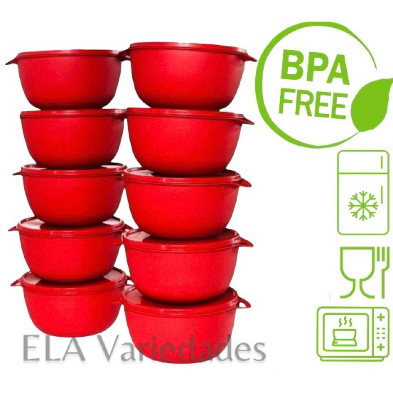 Kit 10 Potes Bowl Bool Bol Vasilha Plastico Marmita Tapoer Shopee Brasil