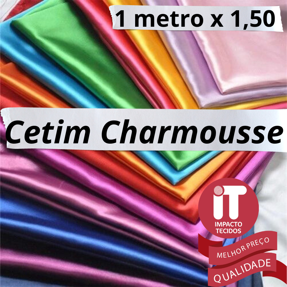 1 M x 1 5 M Barato é AQUI Tecido Cetim Charmousse Shopee Brasil