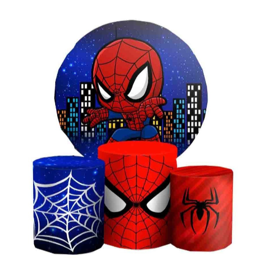 Painel Red Cilindros Tecido Sublimado Homem Aranha Baby Shopee Brasil